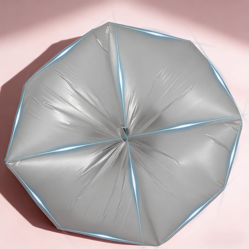 Petits sacs à ordures 4 gallons, 200 sacs - Sacs à ordures durables et résistants aux fuites, Argent argent