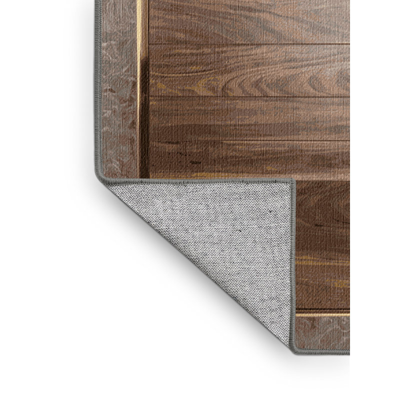 Machine Washable Gray Area Rug, Square 7'