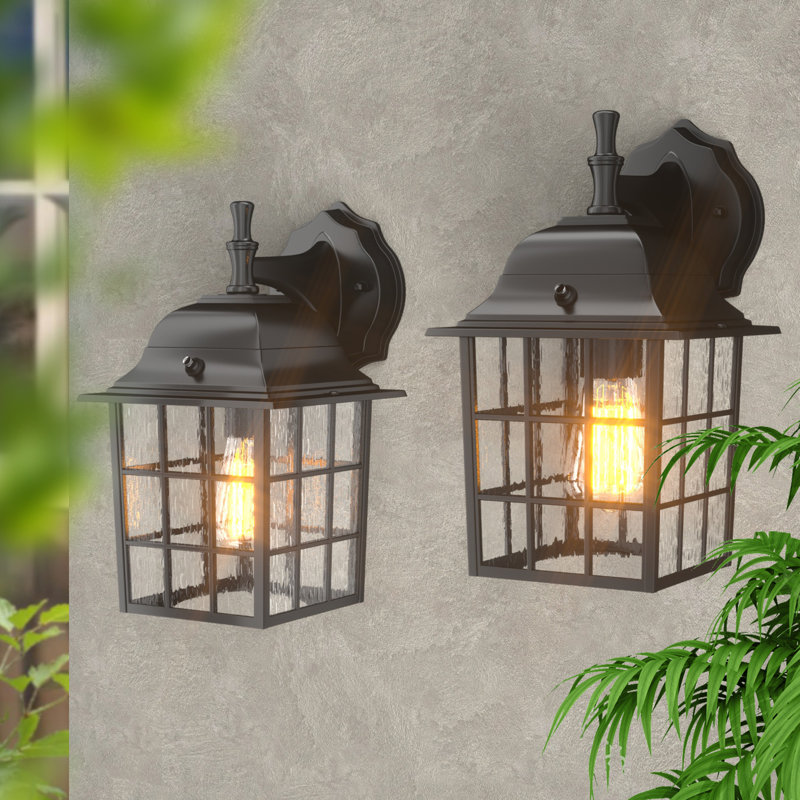 Dusk To Dawn Outdoor Wall Light Fixtures - Sensor Porch Lights, Exterior Wall Sconce, Anti-Rust, Waterproof, Garage & Doorway Lights(Excluding Light Bulbs)