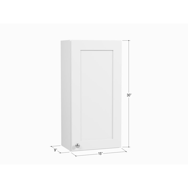 Disar 15" Bathroom Wall Cabinet Right, White