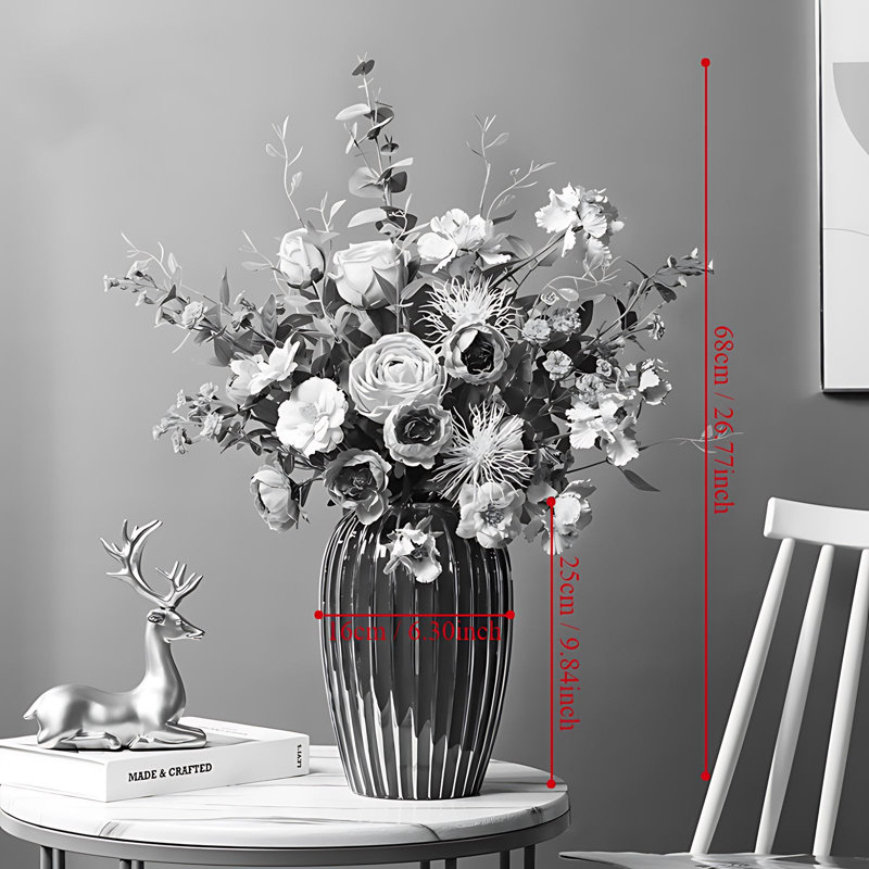 Fabric Mixed Assortment Arrangement in Vase