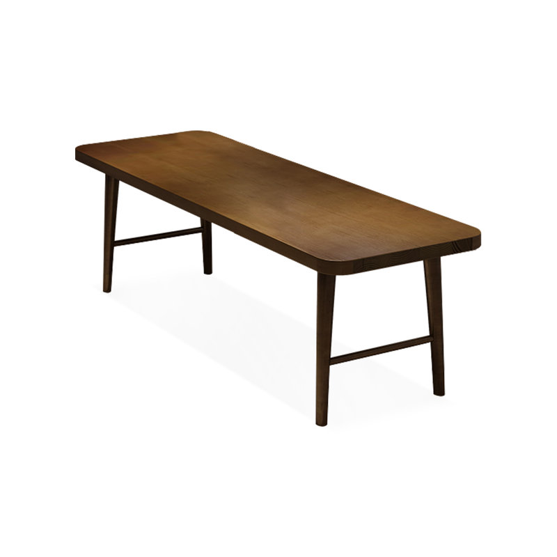 Bureau rectangulaire en bois massif noyer, H 29,53 po x l 78,74 po x P 23,62 po