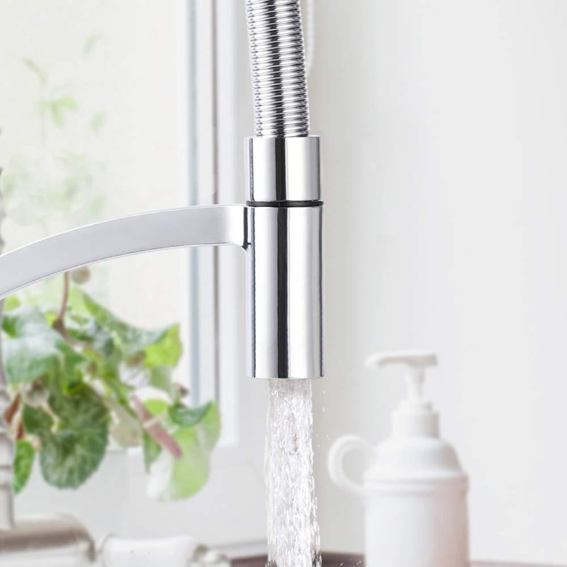 Robinet de cuisine extensible à poignée simple