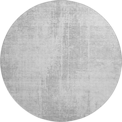 Premium Machine Washable Prisco Silver Rug