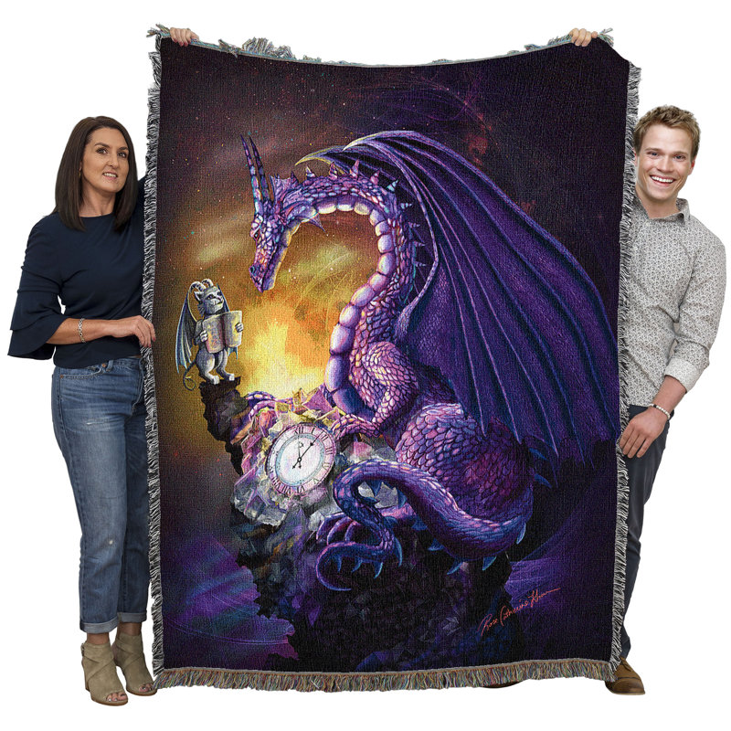 Couverture en coton Pure Country Weavers Amethyst Time par Rosehan