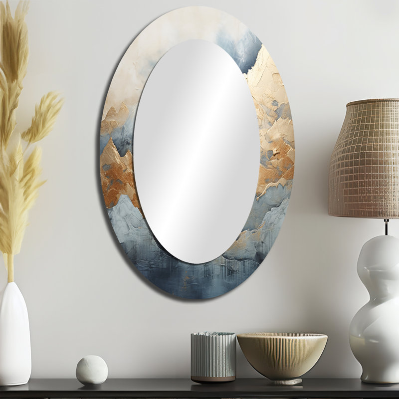 Miroir mural Majestic Mountain Peaks IV - Beige, H 36 po x l 24 po
