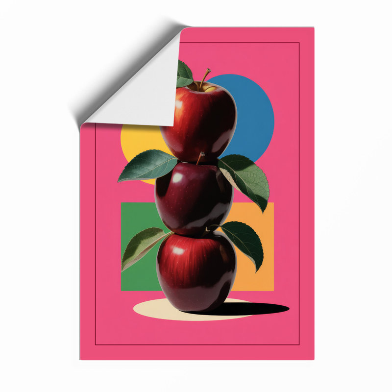 Stacked Red Apples Modern - Framed Print, Unframed, A1 - 84.1 x 59.4 cm