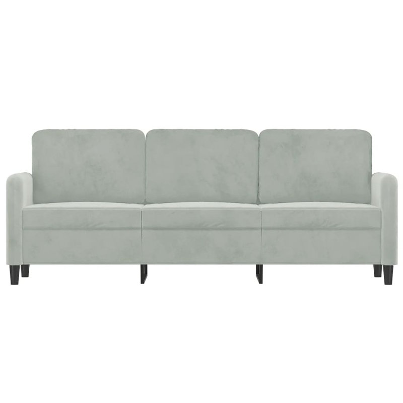 Abeel 78'' Velvet Sofa, Light Grey Velvet