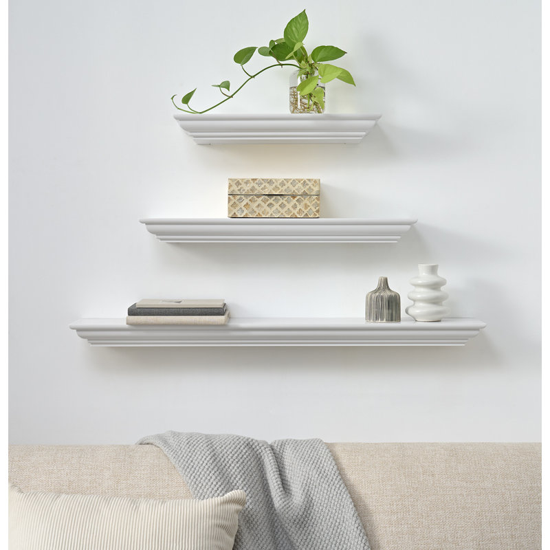 The Sadie 3 Piece Shelf Set White, 1 each 18" 24" 36", White