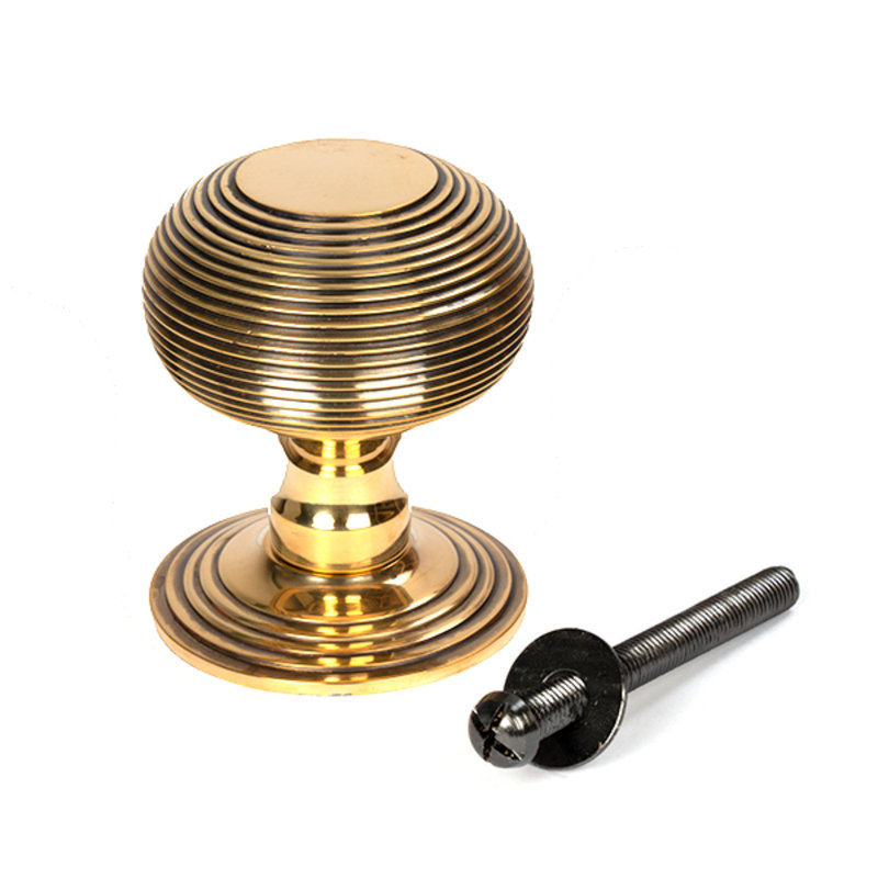 Passage Door Knob, Aged Brass