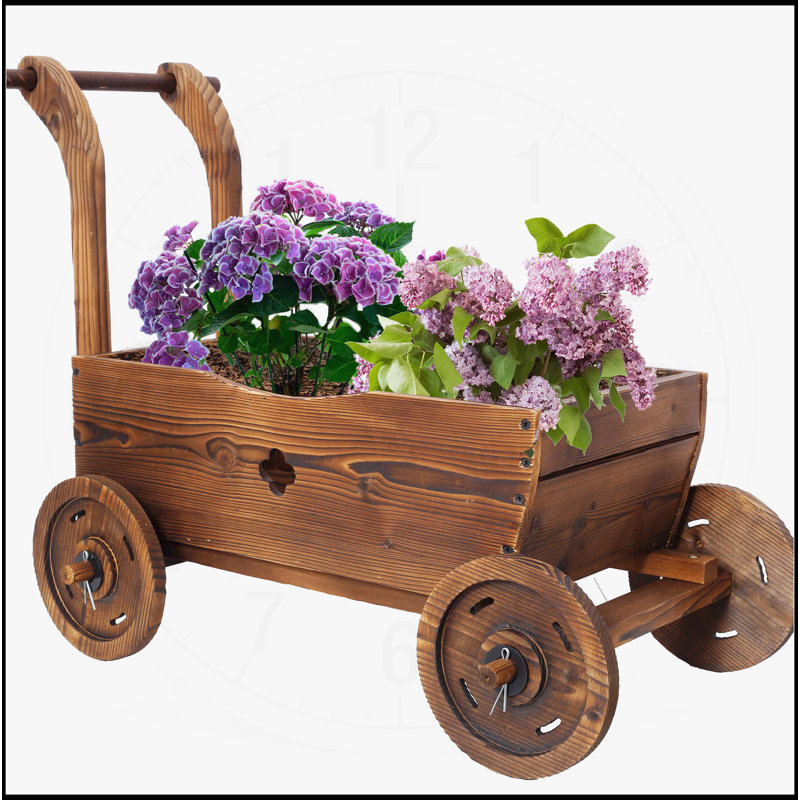 Jardinière mobile avec 4 roues