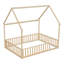 Lit de maison avec structure de toit, lit en bois de pin avec garde-corps-2066320575-2066320571
