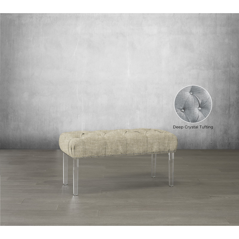 Banc rembourré Lazaro, Beige