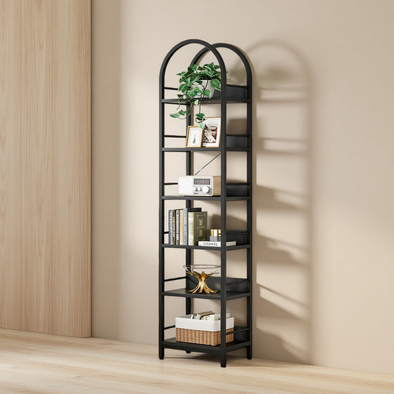 Versatility Display Shelf,Compact Bookshelf,Arched Corner Bookcase