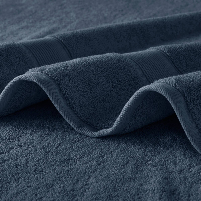 Ensemble de draps de bain 100% coton 800GSM 2 pièces, Bleu foncé