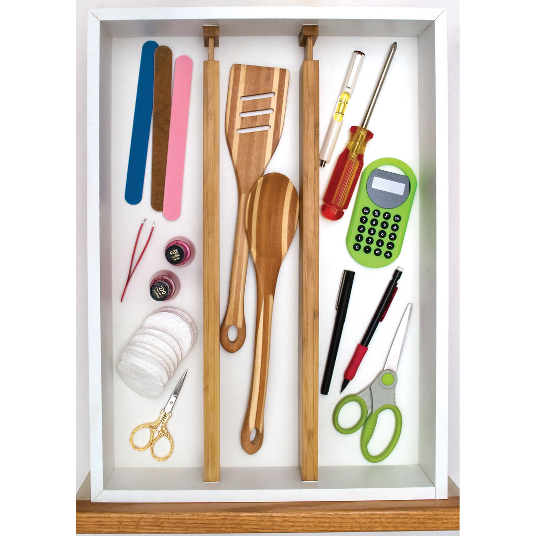 Adjustable 2 Piece Drawer Organizer Set (Set of 2) Rebrilliant