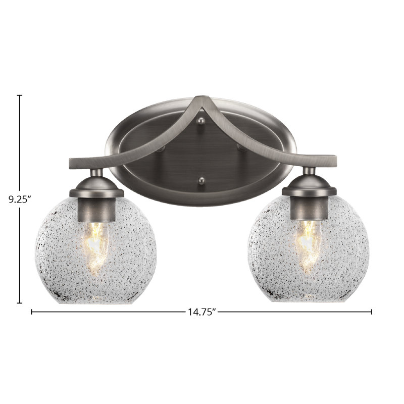 Zilo 2 Light Bath Bar, Graphite