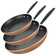 Gotham Steel Copper Cast Frying Pan Set, 3 Piece Nonstick Copper Fry Pans, 8", 10" & 12" Nonstick Frying Pans, Nonstick Skillet Set, Omelet Pan, Cookware, Pfoa Free, Dishwasher Safe Cool Touch Handle