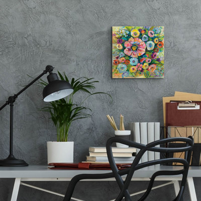 'Floral Fireworks' by Jeanette Vertentes, Acrylic Glass Wall Art