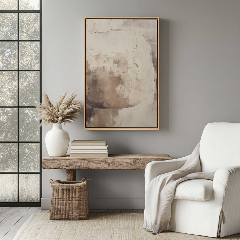 Mocha Musings II Canvas Print, Polished Gold Floater Framed, 48.75" H x 32.75" W x 1.75" D