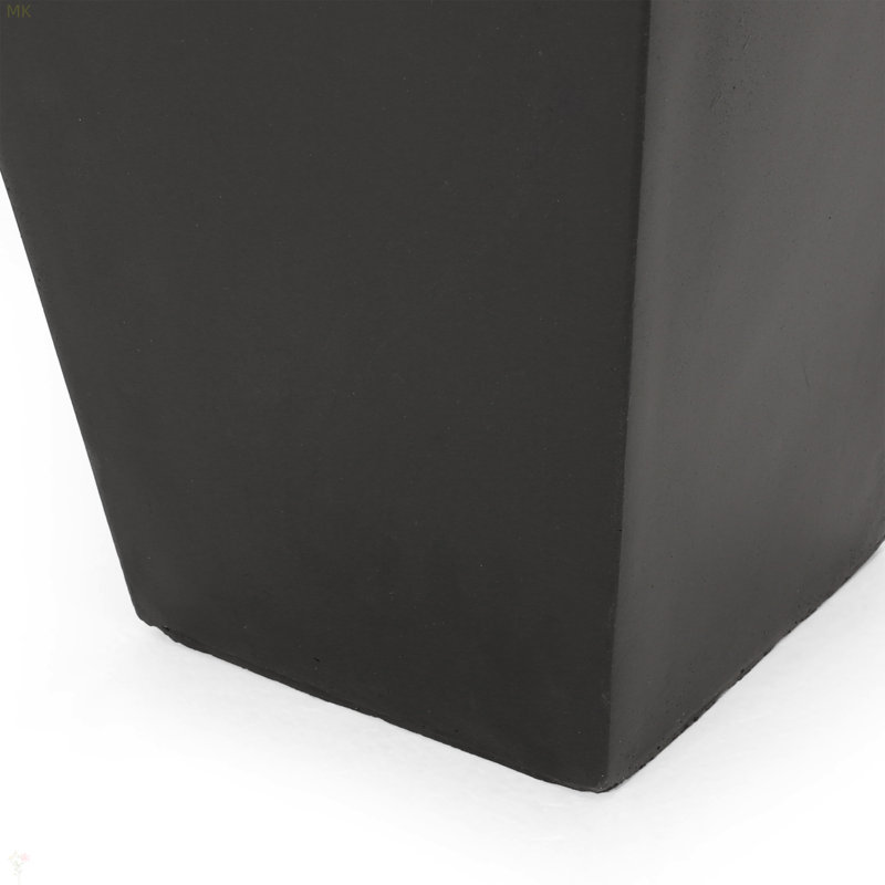 Petite jardinière d'extérieur moderne en pierre MGO, Rouille, H 24,72 po x l 13,05 po x P 13,05 po