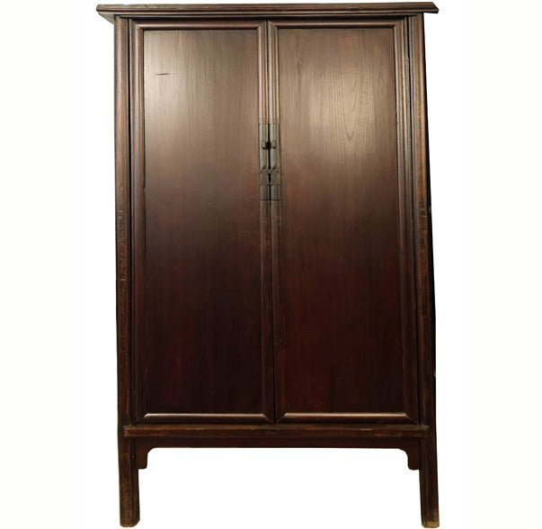 19th Century Chinese Elm Wardrobe Armoire