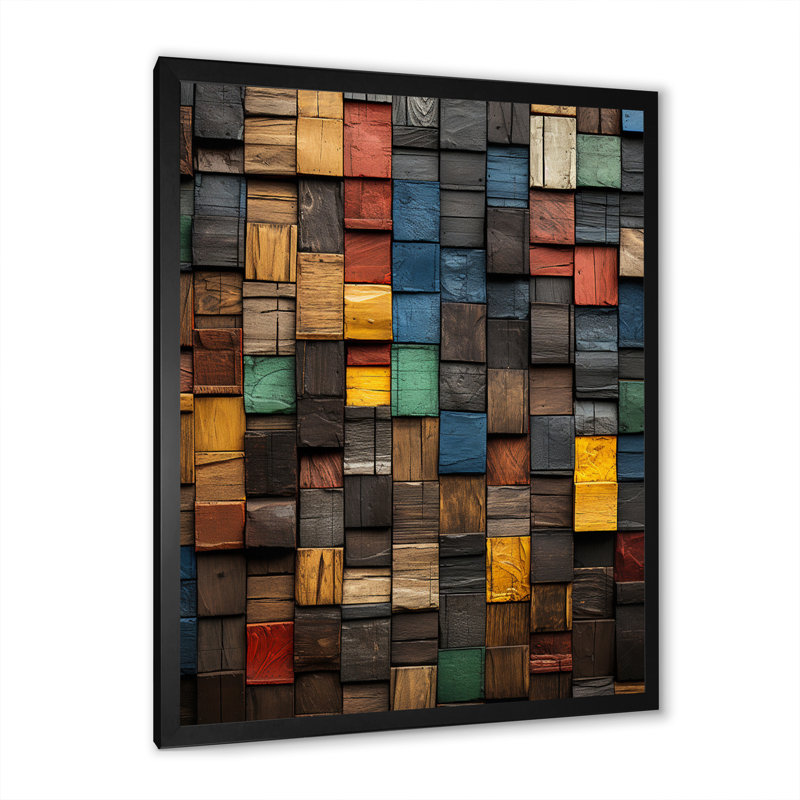 «Imminent Revivification Retro Composition», reproduction sur toile encadrée, Cadre simple noir, H 20 po x l 12 po x P 1 po
