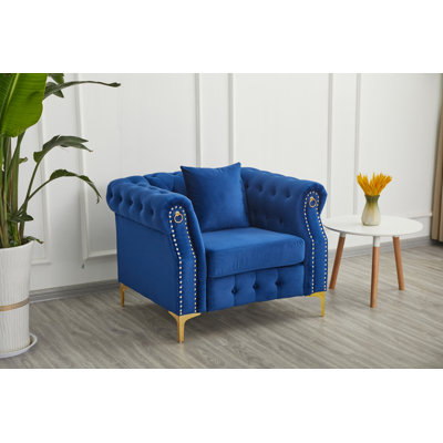 Frotten Velvet Chesterfield Chair