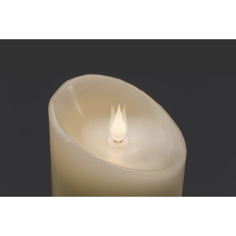 3D Flame Real Wax Battery Candle, 16cm H x 10cm W x 10cm D