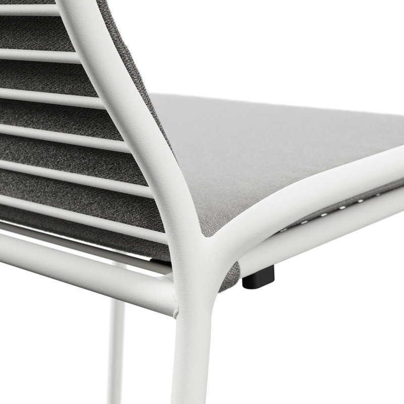 XY Outdoor Dining Side Chair, White