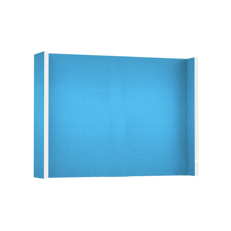 Ensemble mural modulaire de 7 pi de hauteur Everpanel - Bordure blanche, 108", Bleu clair