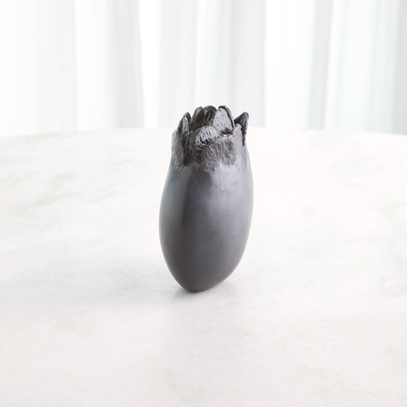 Stoneware Table Vase, Black