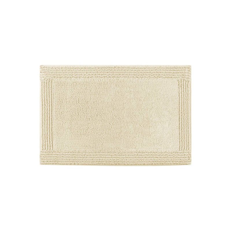 1 tapis de salle de bain réversible 100% coton 3000 g / m² touffeté 3 x 24 po PCS, Naturel, L 36 po x l 24 po