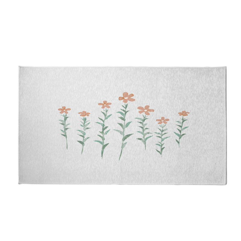 Alvordton Chenille Floral Indoor Rug, Rectangle 3' x 5'