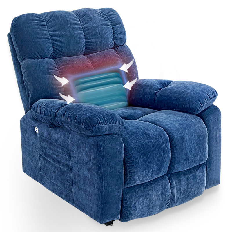 Fauteuil inclinable électrique Khamaron, Polypropylène / oléfine bleu