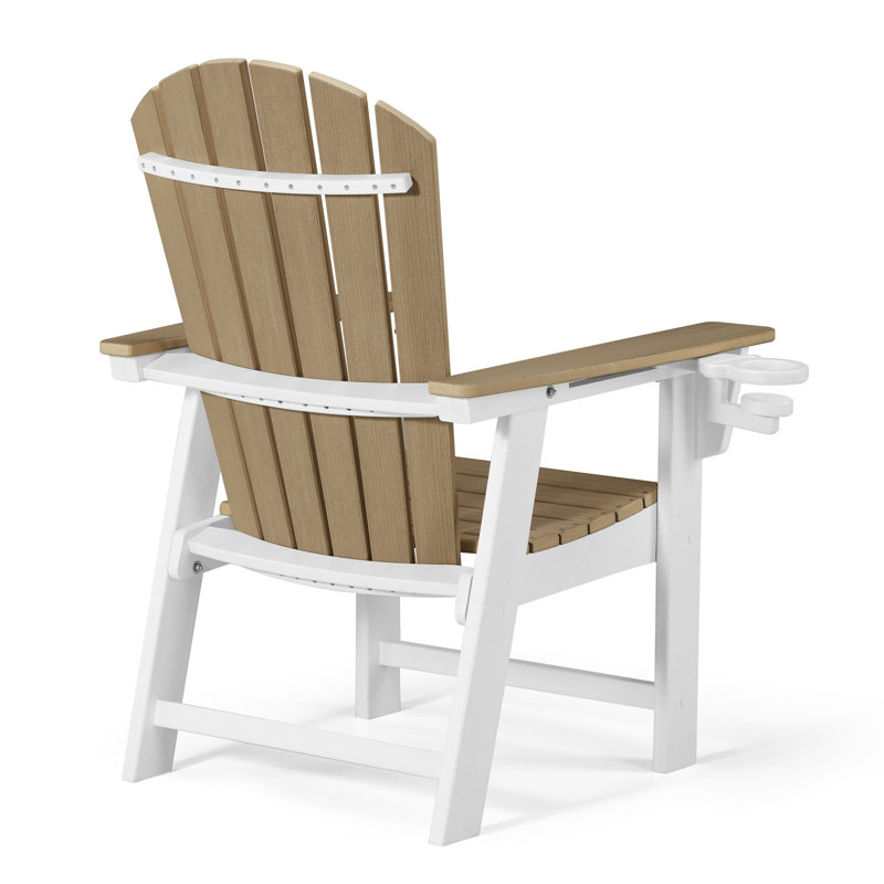 Chaise Adirondack, blanc, Blanc / argenté