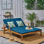 Chaise longue en bois - entièrement réglable, coussins à séchage rapide, pour chaise longue de terrasse réglable en couleur pour la détente au bord de la piscine