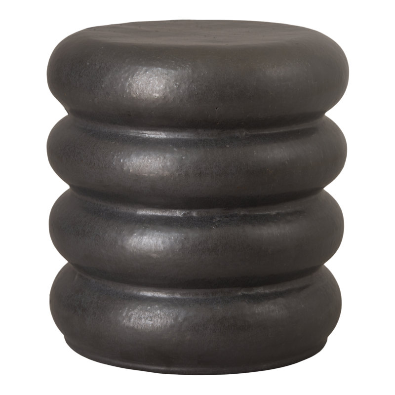 Ravenna Garden Stool, Matte Black