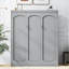 Grand lit gris avec tablettes et utilitaire, support de matelas pour la détente, armoire murale à deux couches de construction, chambres d'amis Solution, confort flexible