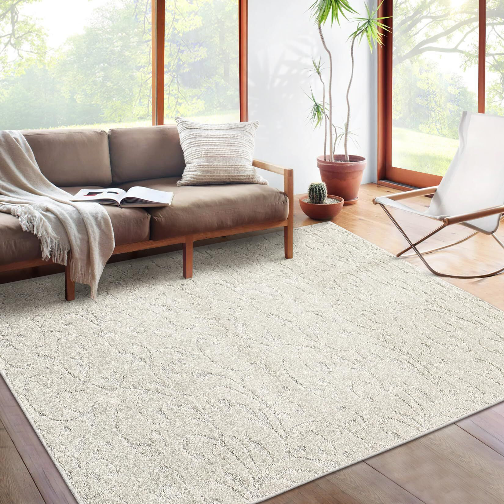 George Oliver Area Rug Solid Floral Rug 3X5 Small Bedroom Rug - Wayfair ...