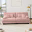 Causeuse en tissu d'ameublement en chenille de 94,4 po de largeur 94,4 po avec 2 coussins lombaires et 2 coussins décoratifs-1464496825-1464496826-1464496806
