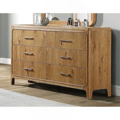 1Pc Six Drawer Dresser Wooden Bedroom Furniture