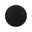 Table basse ronde noire de 29 po en ébène avec finition grain de bois naturel, solide pour le salon en noir, mettant en valeur le grain