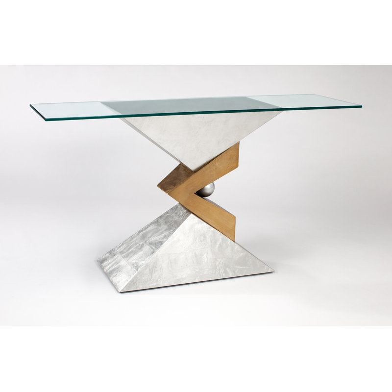 62.5'' W Glass Console Table