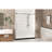 Frameless Shower Door 56-60 "W, 1/4 "(6 Mm) Clear Tempered Glass, Explosion Proof Film, Stainless Steel Handle-118574778
