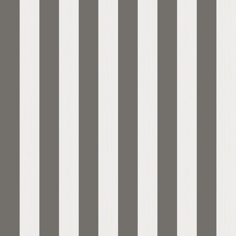 Marquee Regatta Striped Wallpaper Roll, Black/White/Linen