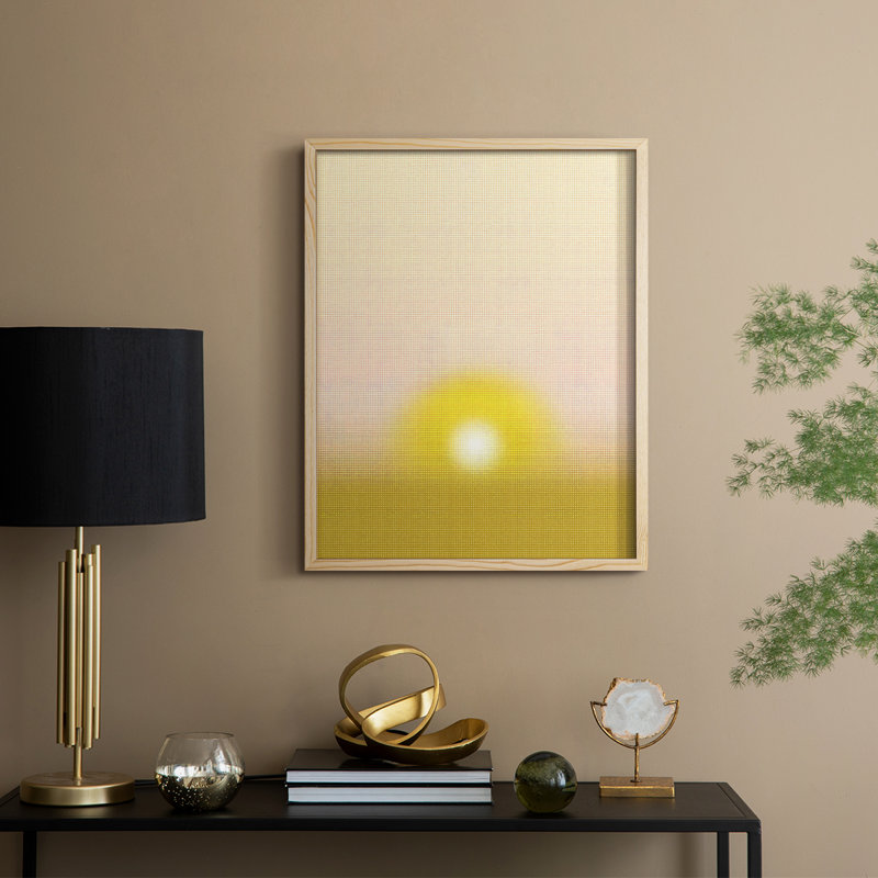 Airbrushed Dawn I Framed Print - Solid Wood, Natural, 11" H x 9" W