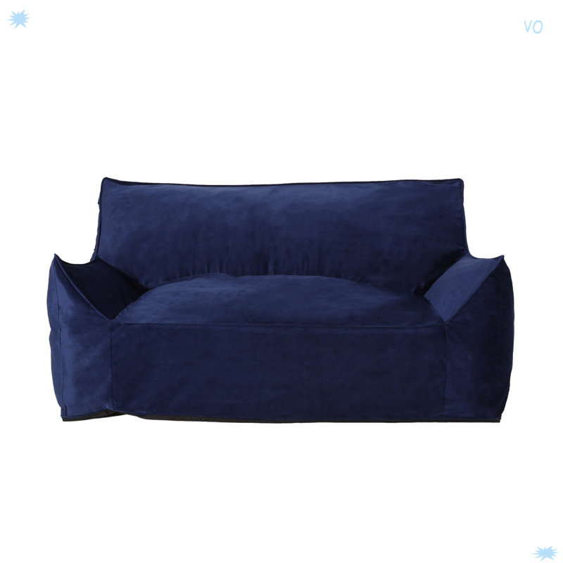 Fauteuil à billes surdimensionné 2 places avec accoudoirs Velveteen