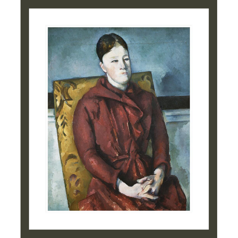 «Madame Cezanne in a Fauteuil» par Paul Cézanne, impression giclée encadrée, H 28,47 po x l 23,5 po