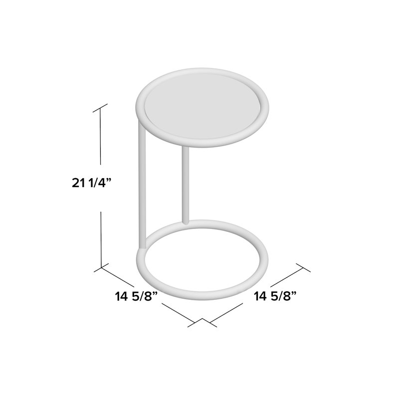 Arlo Glass Top End Table, Black